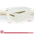 Better Plastik Rattan Design Storage Boxes Set – 6 Piece - Medium Size 13 oz with Lids & Handles 