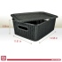 Better Plastik Rattan Design Storage Boxes Set – 6 Piece - Medium Size 13 oz with Lids & Handles 